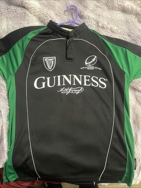 Guinness Black and Green Rugby-Style Team Shirt